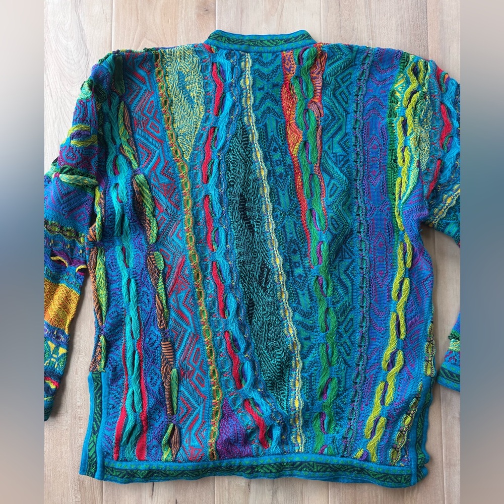 Vintage COOGI Australia 3D Knit Mercerised Cotton Sweater Size XL - Picture 10 of 10